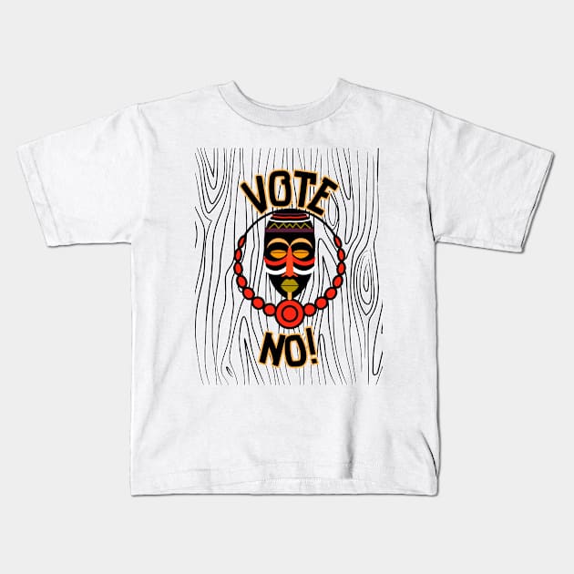 Vote No To The Voice Indigenous Voice To Parliament Kids T-Shirt by 3dozecreations